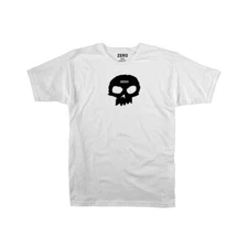 Zero Skateboards Shirt Single Skull White