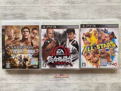 SONY PS3 WWE Legends of Wrestle Mania & EA Sports MMA & WWE All Stars aus Japan