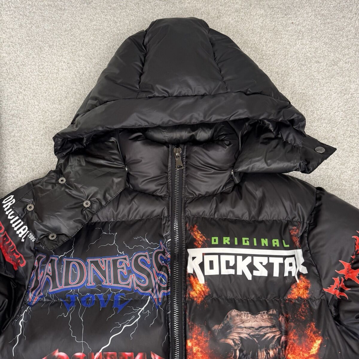 Rockstar Original MENS OUTERWEAR Black Nash Graphic Print