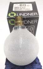 Lindner Bulb 60w B22 240v 2000h Globe Lamp Light G95 Crystal Natural Nos Germany