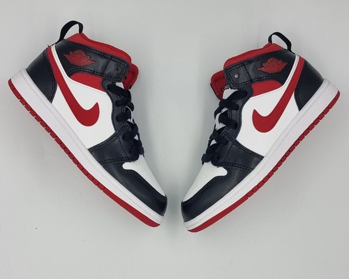 nike jordan 1 mid (ps) gym red black white eu 31 / cm 19 - Imagen 1 de 6