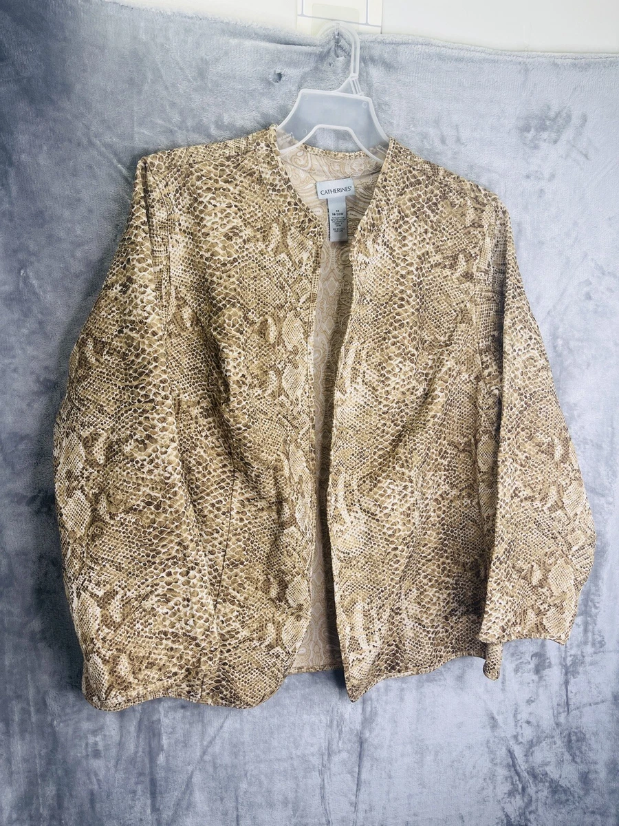 Plus size clearance snakeskin jacket