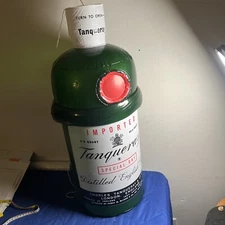 Vintage Inflatable Tanqueray Bottle Hanging Display Display 28 inches tall