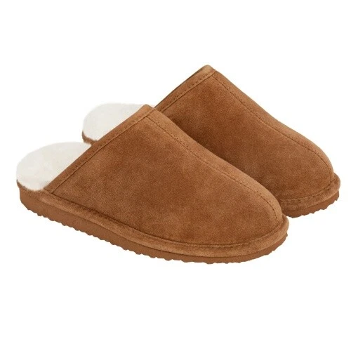 Lammfell Pantoffeln Luxus weiche Gummisohle Schlappen Latschen Hausschuhe  - Bild 1 von 4