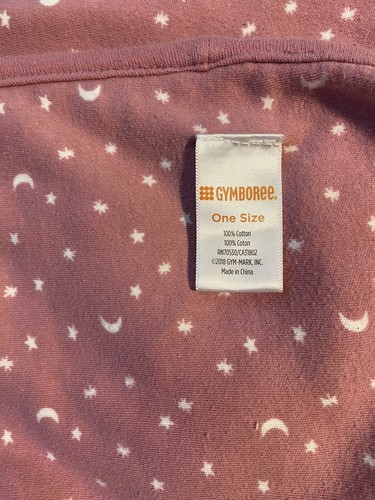 Gymboree Outlet 2018 Pink Mauve Moon Stars Baby Blanket Security Lovey - Picture 2 of 2