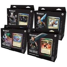 FINAL FANTASY Sealed Commander Deck Display (Set of All 4 Decks) Magic MTG