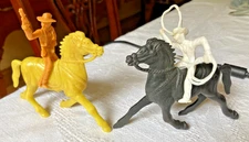 Tim Mee Processed Plastic Series 1 & 2 Mounted 54/60mm Cowboys with Horses