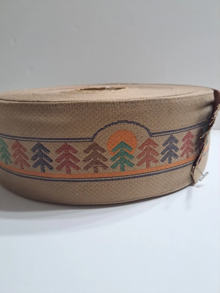 Rollo de adornos decorativos Conso Collection estilo 9551 tejido patrón árbol/luna Foto 4 de 4