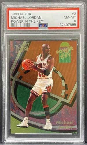 1993-94 Fleer Ultra - Michael Jordan - Power in the Key #2 Insert - PSA 8 NM-MT