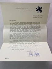1967 TLS on Black Lion Productions Letterhead—Richard L. Rosenfeld Columbia Univ