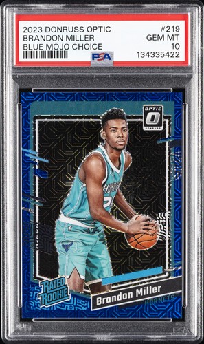 Brandon Miller [Blue Mojo Choice] #219 2023 Panini Donruss Optic card