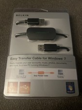 Belkin Easy Transfer Cable Windows 7 USB 2.0 8ft Data Migration New Sealed