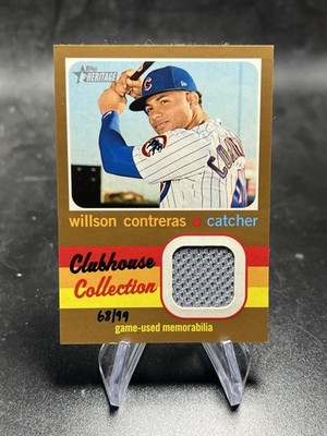 2020 Topps Heritage Clubhouse Collection Relics Gold Willson Contreras HN /99