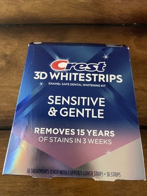Crest 3D Whitestrips Sensitive Gentle 28 Strips 14 Day Supply Brand New