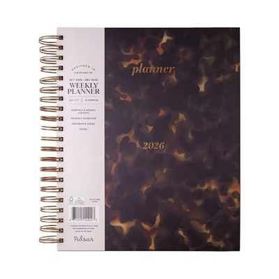 2026 Twin Coil Binding Hardcover Planner 15 Month Weekly Academic Planner