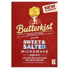 Butterkist Microwave Popcorn - Sweet & Salted (3 per Pack - 270g)
