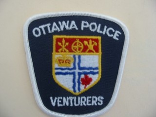 RARE OBSOLETE SMALL PATCH OF THE OTTAWA POLICE VENTURERS ONTARIO CANADA