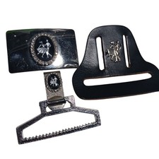 Vintage SQUARE DANCE WESTERN COWBOY BUCKLE  HANKY SASH CLIP FITS 1.5"