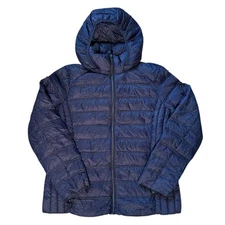 MICHAEL Michael Kors navy blue down filled packable puffer jacket size L - NWOT!