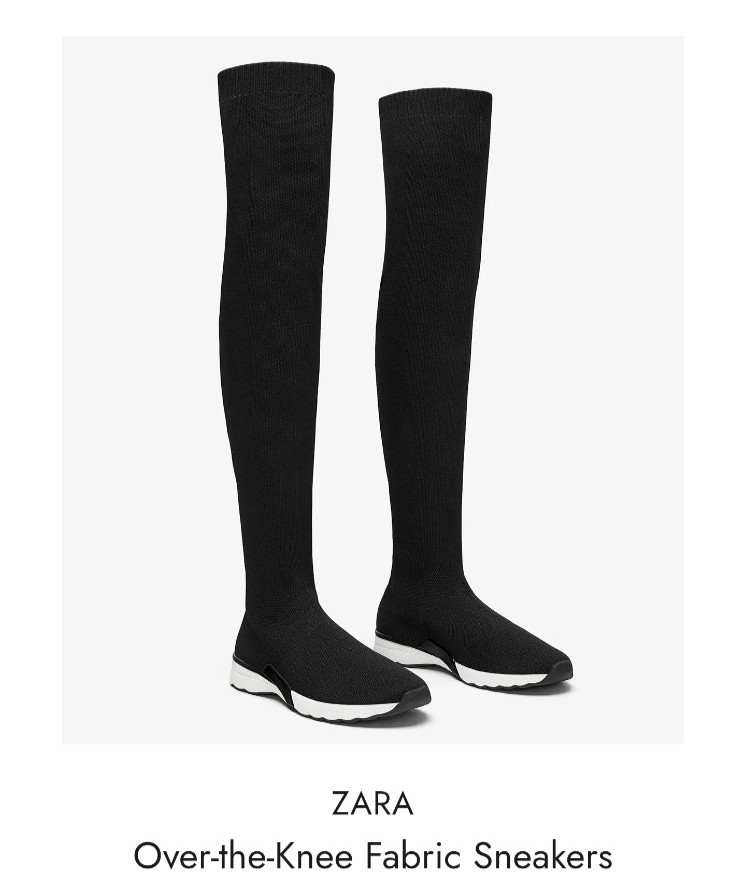 Zara Basic Knee High Sneakers View 2