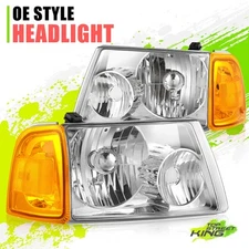 Factory Style Chrome Housing Amber Corner Headlights Lamp for Ford Ranger 01-05