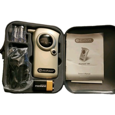 AlcoHawk ABI Breathalyzer Digital Breath Alcohol Detector w/ Cases New Open Box