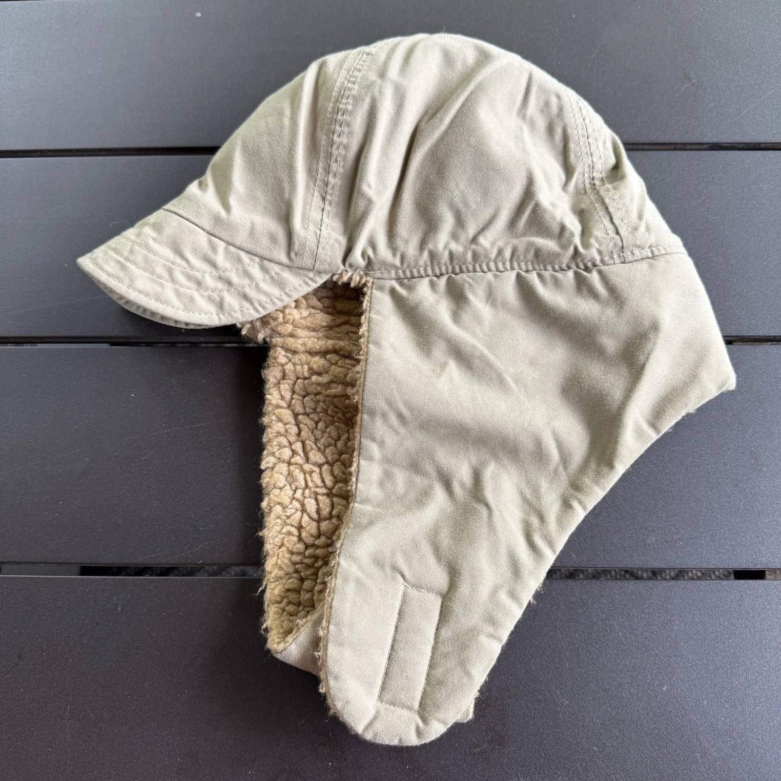 Vintage Columbia Outdoors Trapper Aviator Hat Men’s S/M Ear Flaps Sherpa Lined