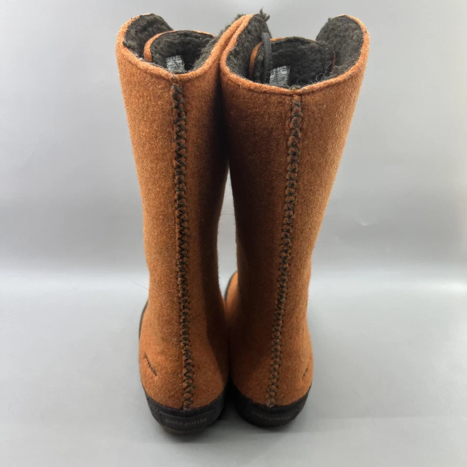 Patagonia Arnoux ботинки женщин размер 7,5 костра оранжевый шерсти середины икры шнурует вверх туфли - Изображение 4 из 4