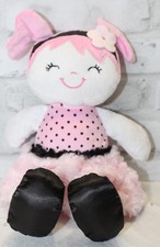 Baby Gear BABY DOLL Plush 11" Pink Hair Soft Pink Skirt First Doll Plush Toy