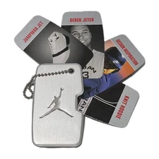 4 Rare Nike Air Jordan Authentic Shoe Hang Tag Keychain Retro Derek Jeter Yankee