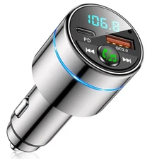 FM Transmitter Car Bluetooth AllMetal PD20W Fast Charger HiFi HandsFree Call