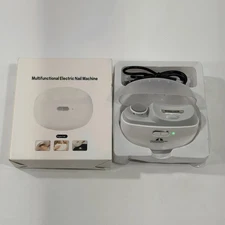 Electric Nail Clippers w/Light Automatic Anicure Trimmer Adult Fingernails White