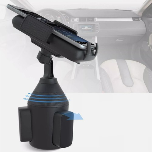 Portabicchieri Auto Supporto Telefono Universale Culla Regolabile Girevole 360° - Foto 5 di 9