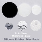 Selbstklebend Gummi Scheiben Rund Gummipads Platte Ø 5mm-100mm Dicke 2mm