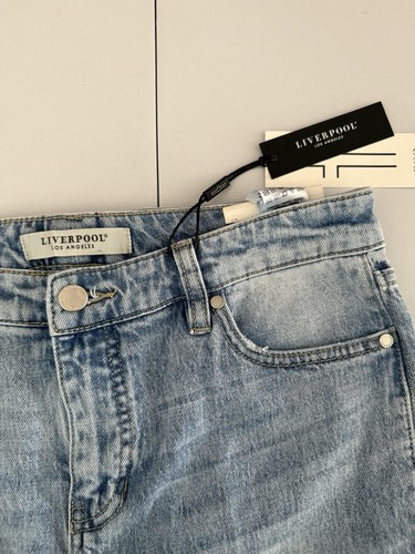 Liverpool Hannah Crop Flare Jeans 16/33 helle Waschung Damen ausgefranster Saum Bayard Neu mit Etikett - Bild 6 von 10
