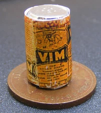 Dolls House Worn Old Vim Cleaner Kitchen Packet 1:12 Scale  Miniature Tumdee