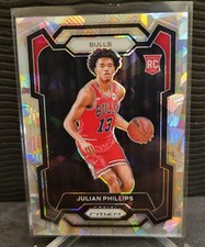 Julian Phillips - 2023-24 Panini Prizm RC Cracked Ice Prizm #125 Bulls