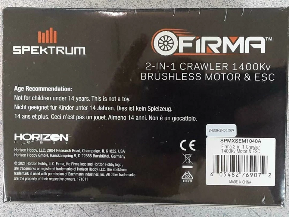 Spektrum Firma 2-in-1 Brushless Crawler Motor/ESC 1400Kv SPMXSEM1040A Brand New! - Image 2 of 3