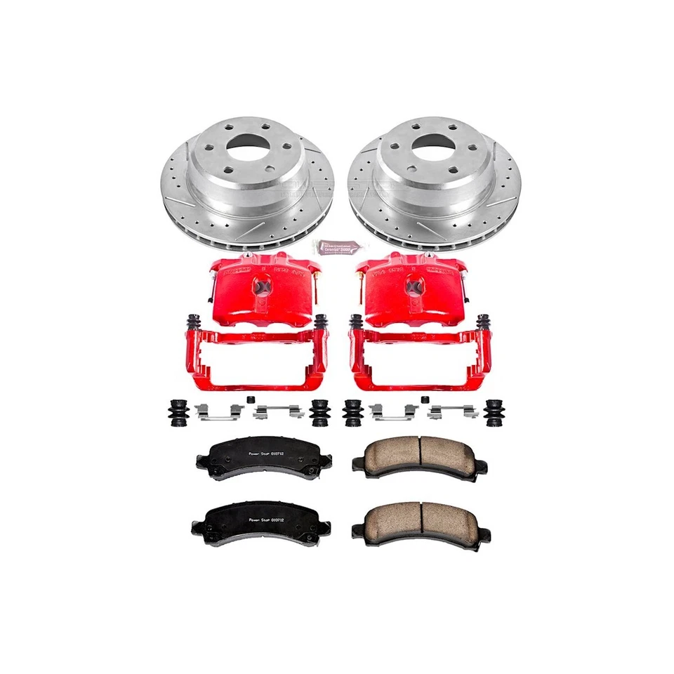 KC2047 Kit de frenos Powerstop con pinzas juego de 2 ruedas trasero para camioneta Chevy Express Foto 4 de 4