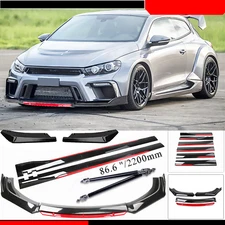 For VW Scirocco R Front Bumper Lip Spoiler Splitter Side Skirt Body