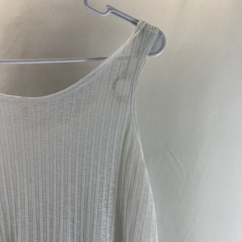 Tropical Escape Women's Sheer Ivory Tank Top Lightweight Swim Coverup Dress Sz L - Picture 20 of 20