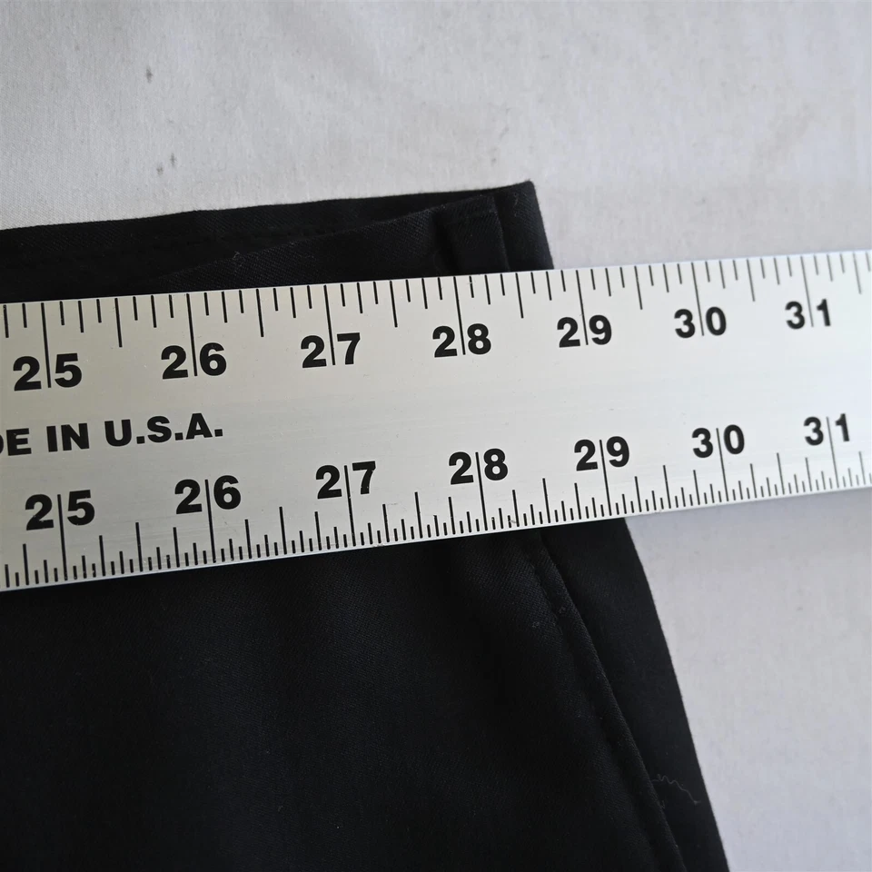 Pronto Uomo 58x32 Solid Black Flat Front 100% Wool Mens Dress Pants - Image 2 of 4