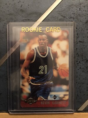 1996 Classic Sprint Assets Kevin Garnett Rookie Phone Card
