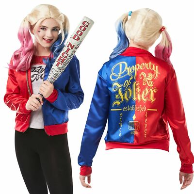 Offizielles TEENAGE Suicide Squad HARLEY QUINN Oberteil oder FLEDERMAUS Kostüm Film