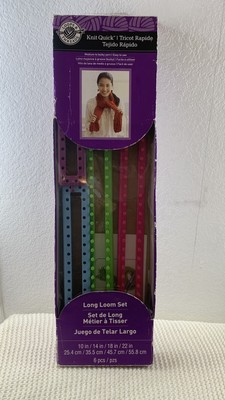 Loops & Threads Knit Quick Long Loom Set Medium to Bulky Yarn 6 Piece Set