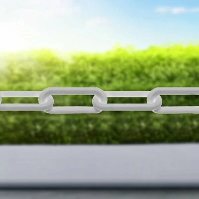 ELIZA TINSLEY Plastic Barrier Chain Link Safety Decorative Garden Fence White Black Red/White