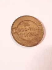 Vintage Arcade Amusement Token Fun For All Good-Time Token Dollar Sign Brass USA