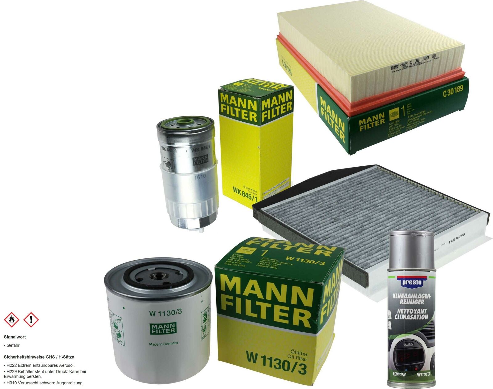 Pakiet MANN-FILTER + Filtr klimatyzacji Presto do Volvo V70 II P80_ Oferty wysyłkowe