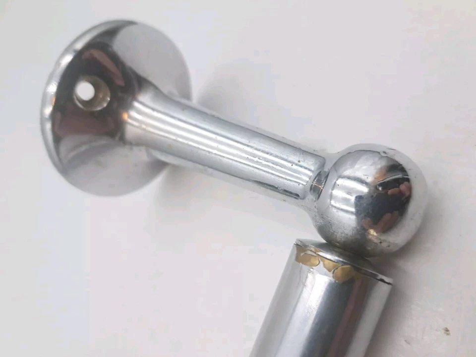 Soporte de papel higiénico antiguo/vintage niquelado victoriano Art Deco  Foto 4 de 4