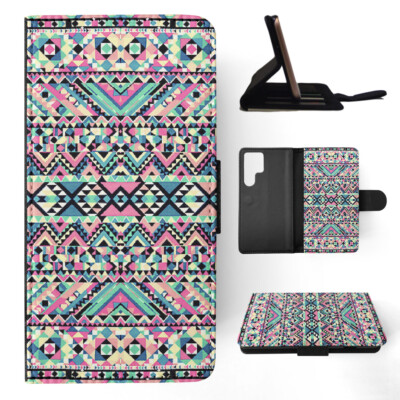 FLIP CASE FOR SAMSUNG GALAXY|VINTAGE AZTEC TRIBAL PATTERN #2